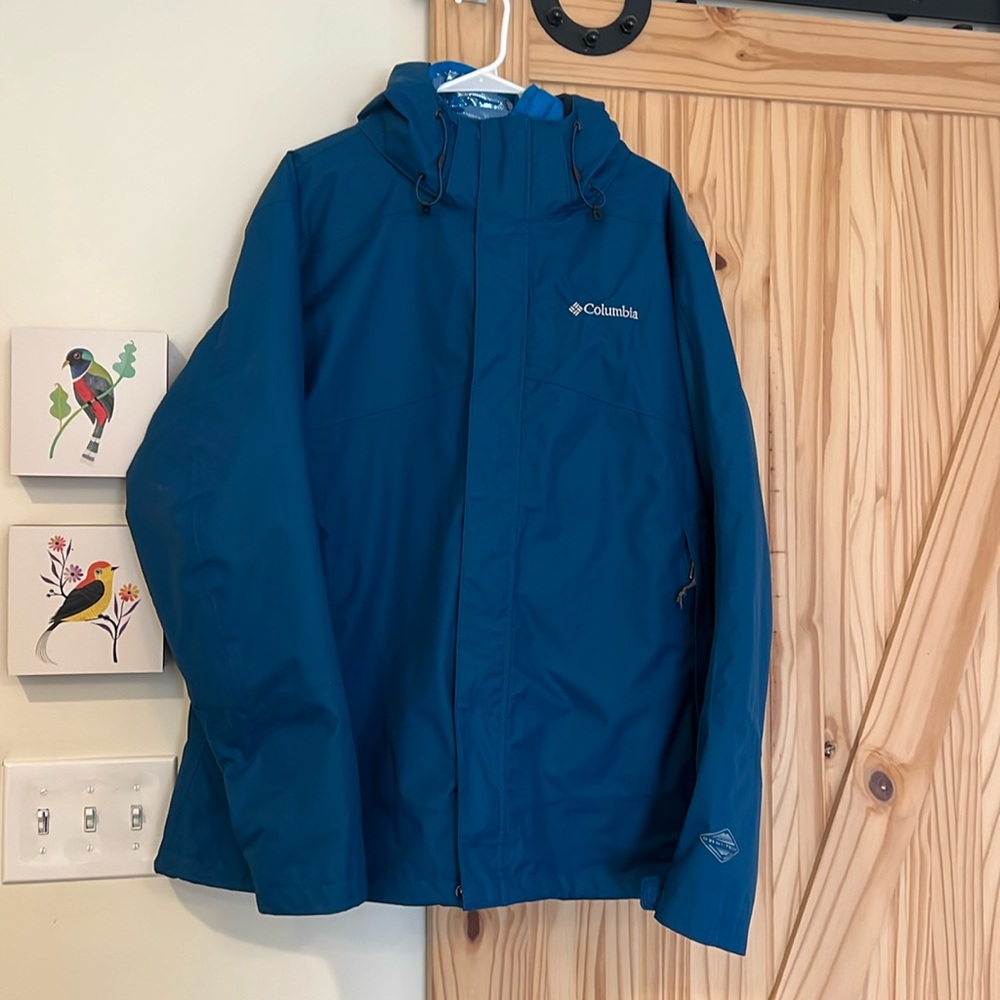 Columbia Cascade Peak Interchange Jacket. Size XL. Color- Teal/Turquoise/Navy
